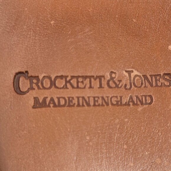 Crockett & Jones England Brown Navy Suede Chelsea Boots Mens Size 9E Dress Shoes - Picture 12 of 12